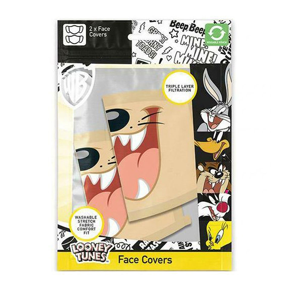 Looney Tunes - Looney Tunes "Taz" Stoffen Maskers Dubbelpak