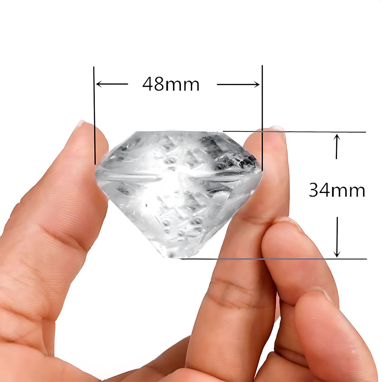 Diamant Eiswürfel Silikonform für Eiswürfel und zum Backen 4-fach