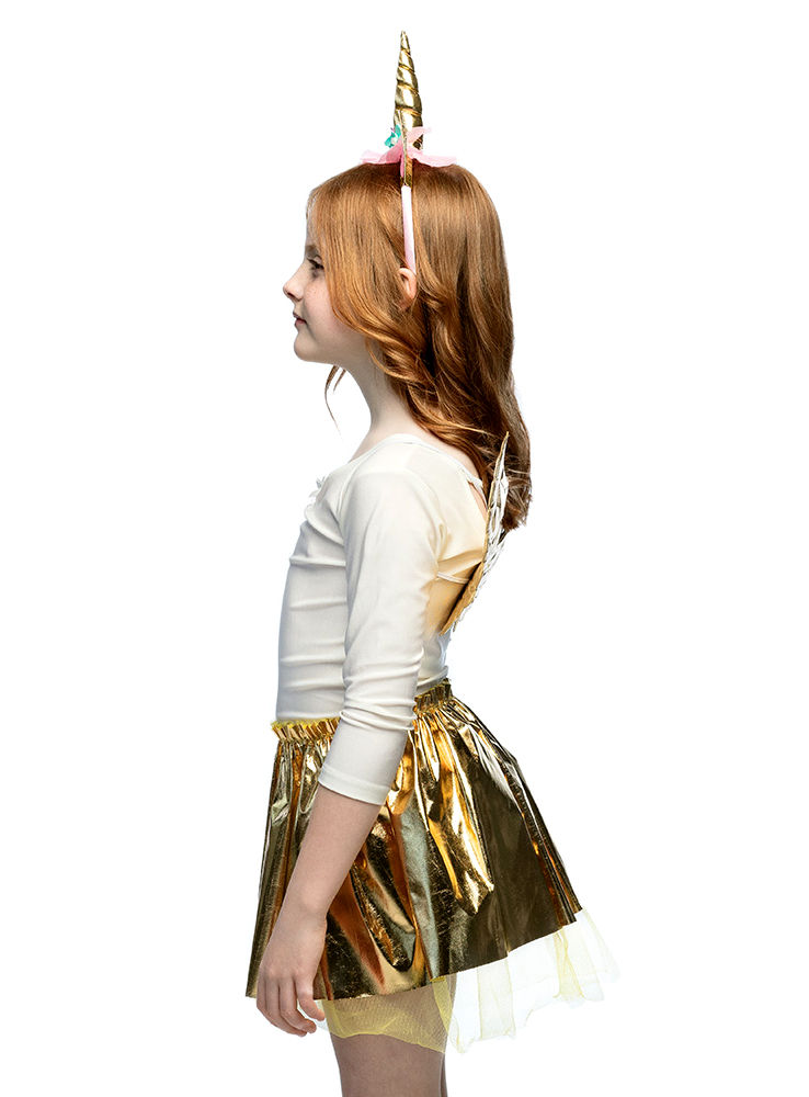 Gouden eenhoorn accessoire-set voor kinderen