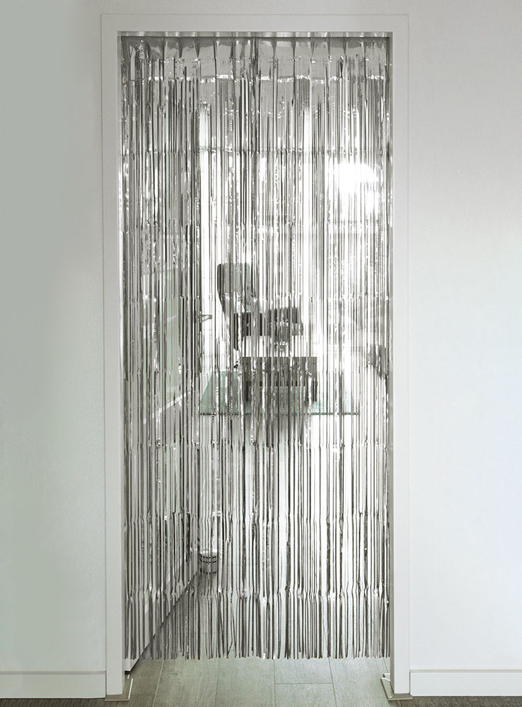 Türvorhang silber-metallic