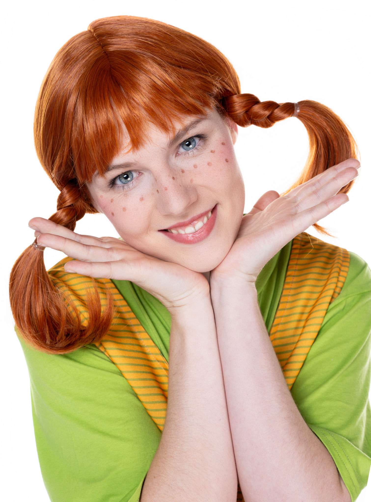 Pippi Langstrumpf Perücke Deluxe