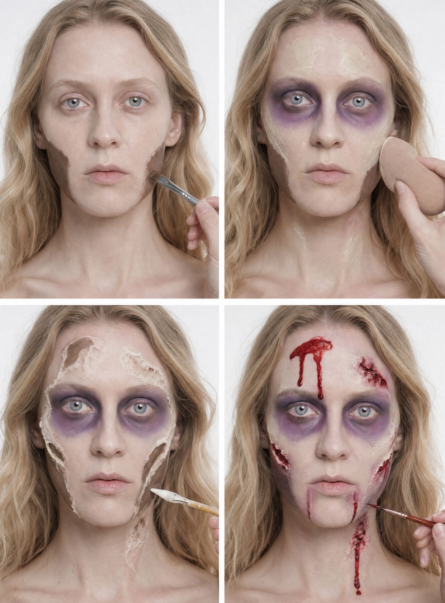 Zombie Hippie Kostüm für Frauen