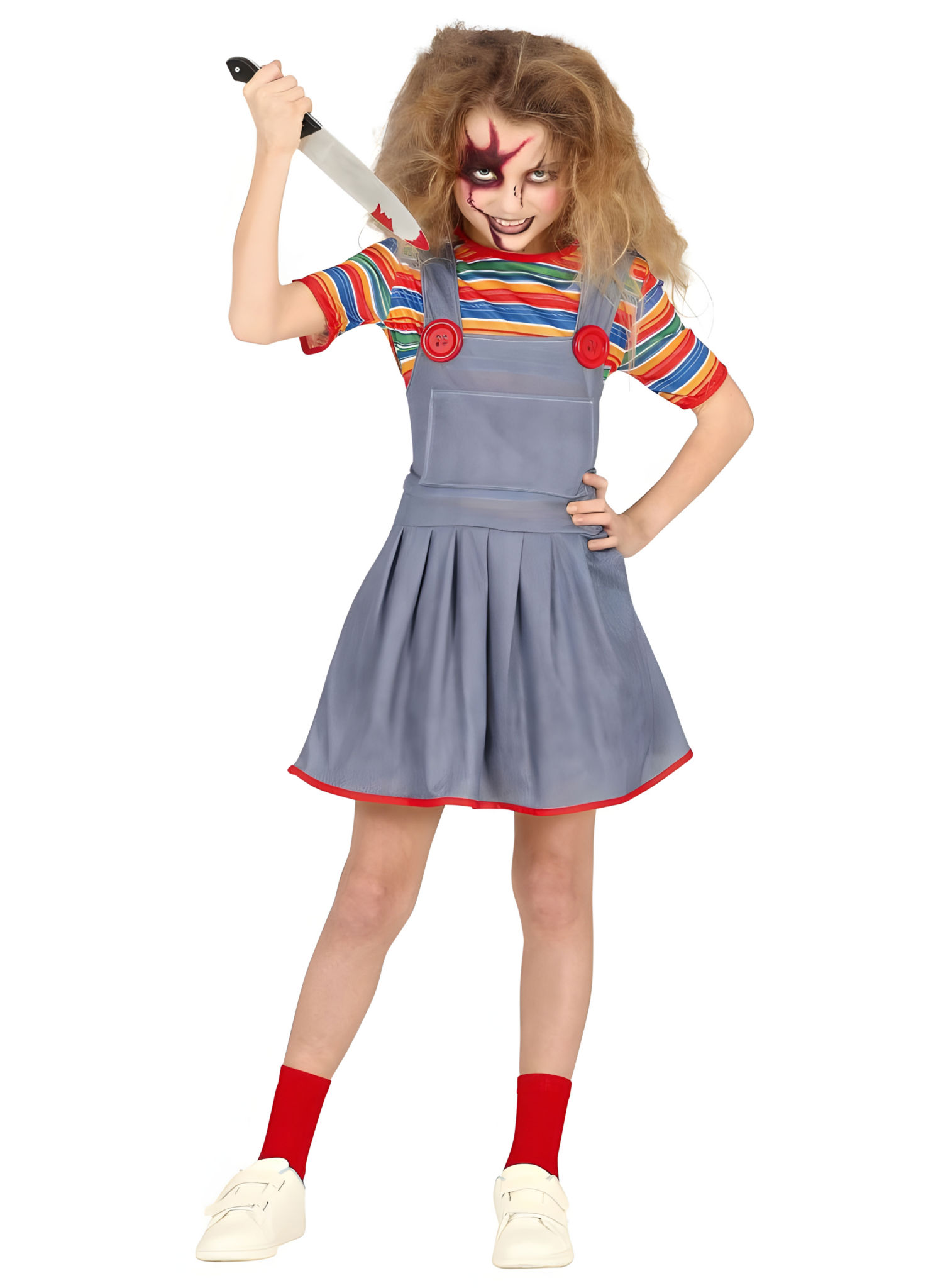Horror Mörder Puppe Mädchenkostüm