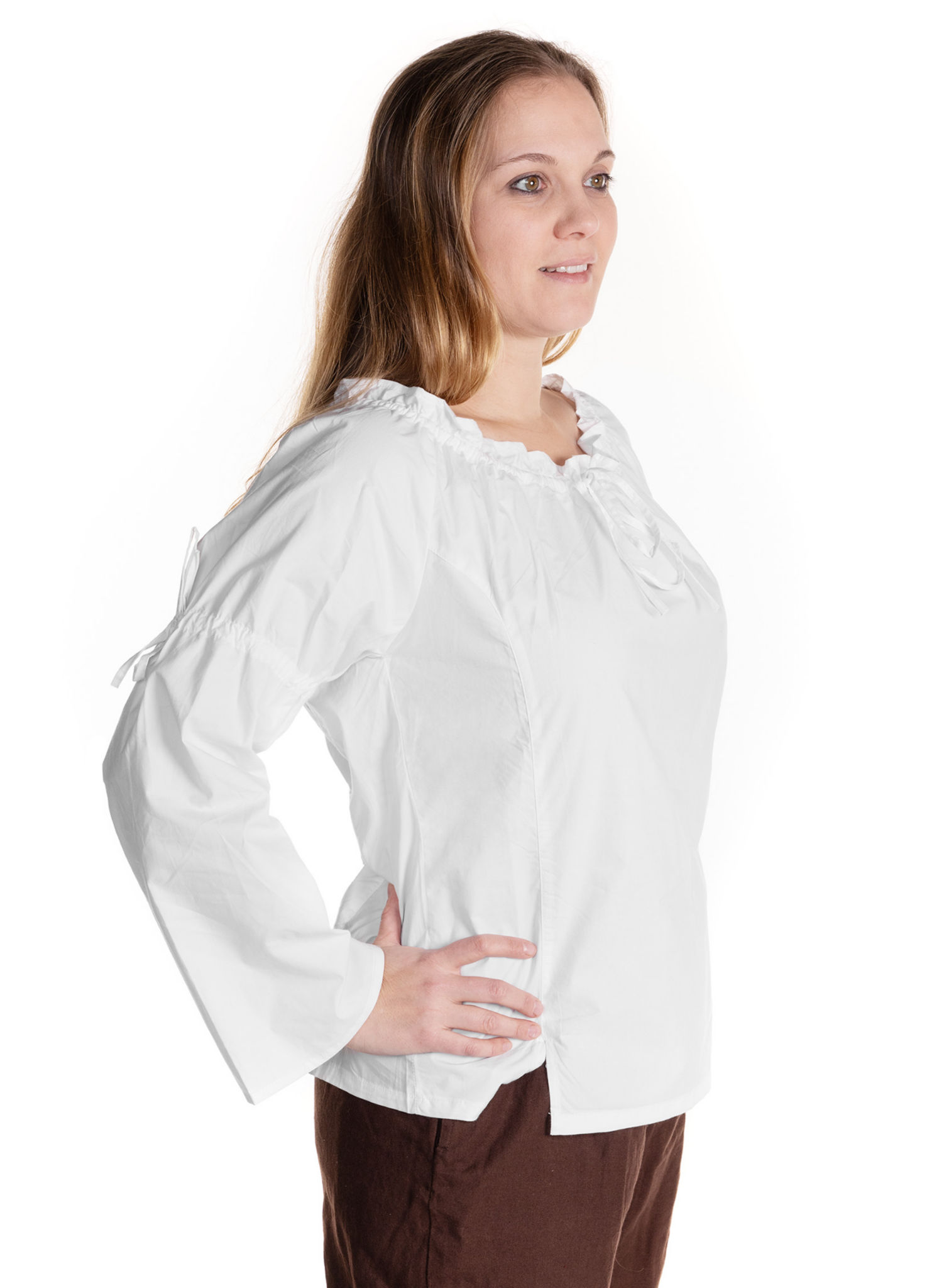 Weiße Piratenbluse