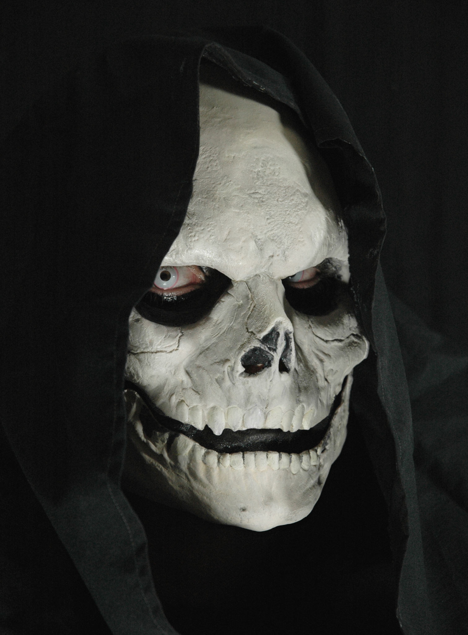 Sensenmann Maske aus Latex zum Ankleben