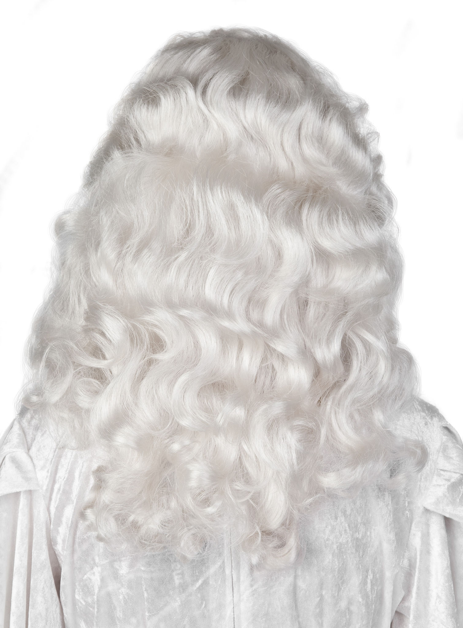 Weiße Langhaarperücke mit Locken