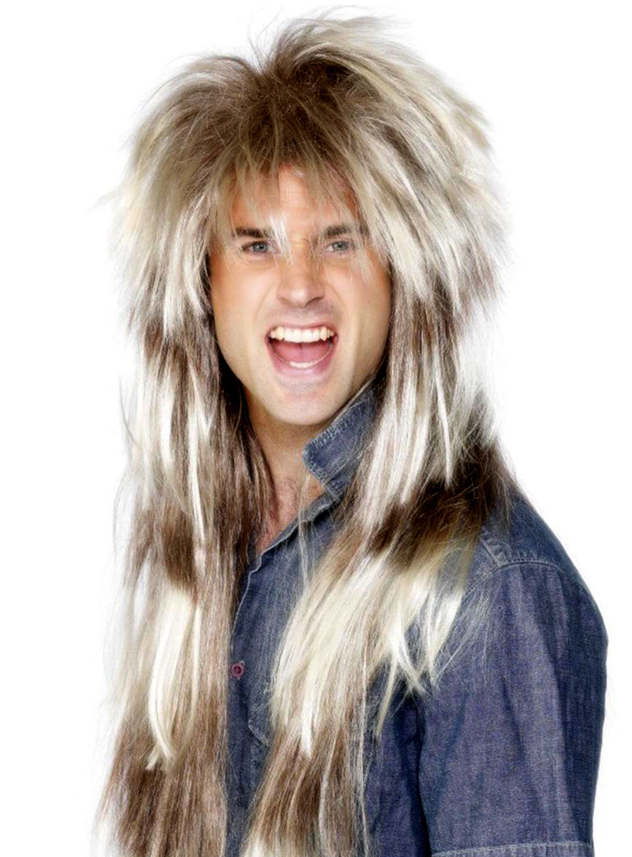 Jaren 80 rocker leeuwenmanen pruik