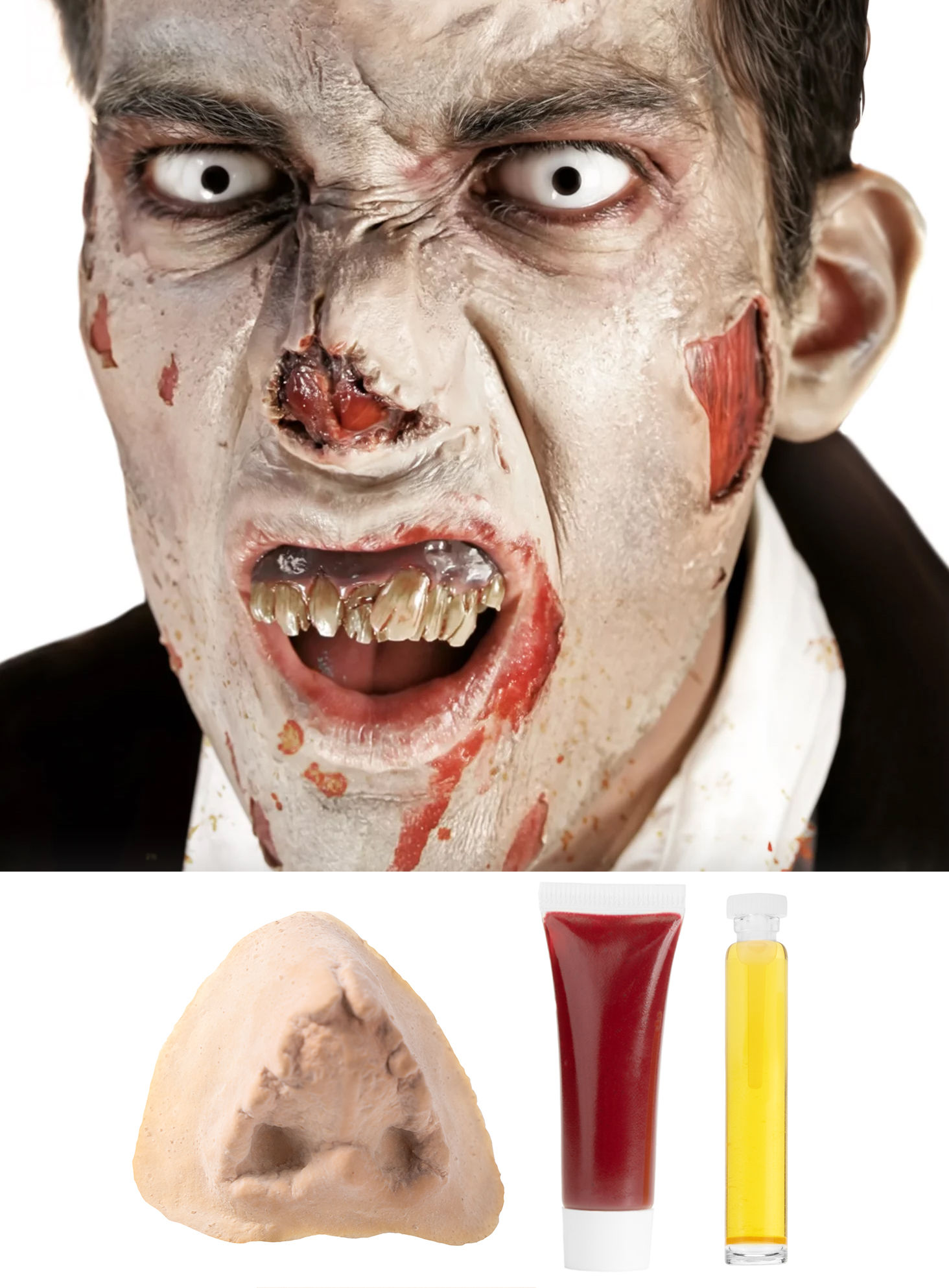 Zombie Latexnase mit Mastix