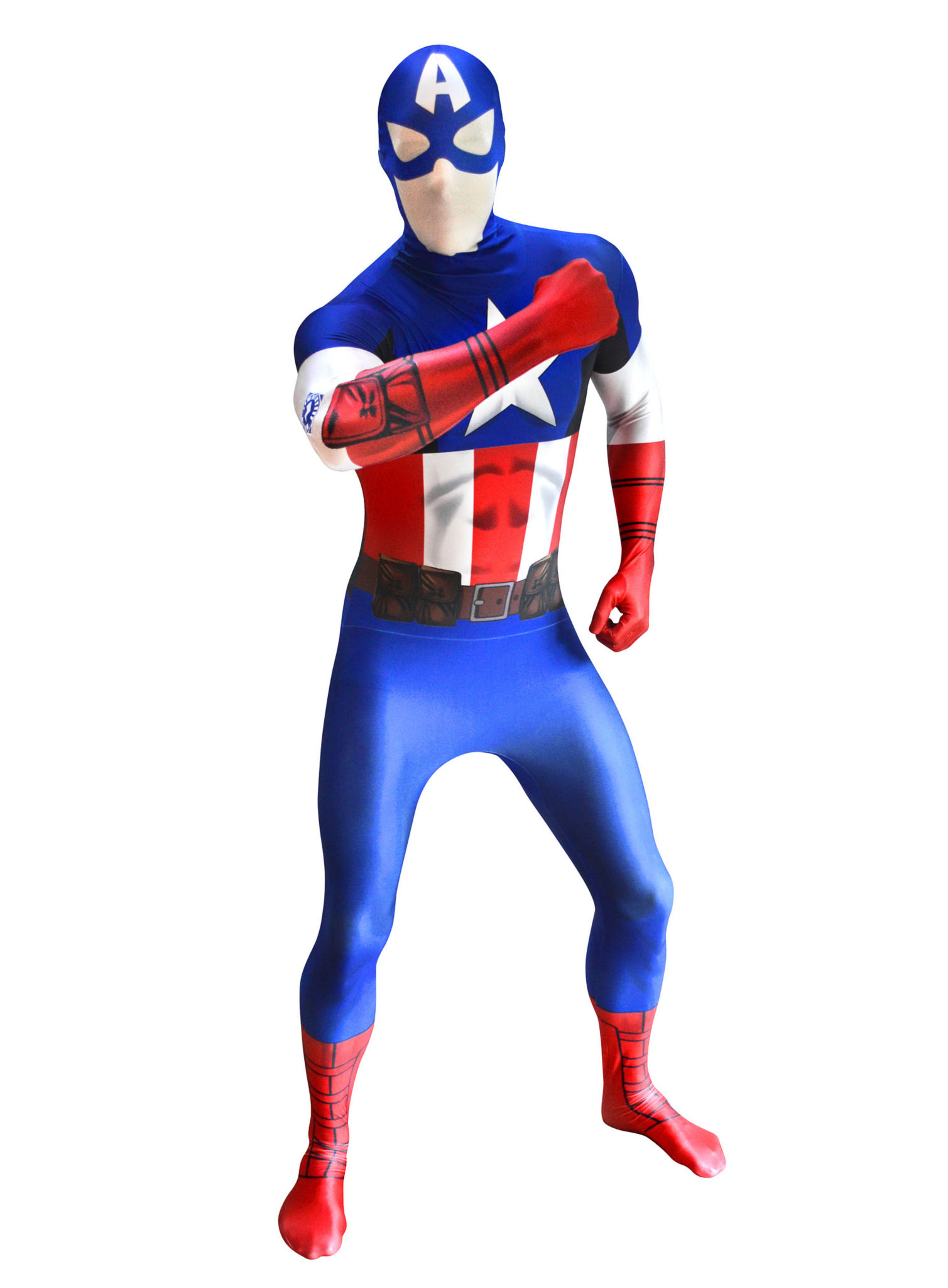 Digital Morphsuit Captain America Volledig Lichaamskostuum