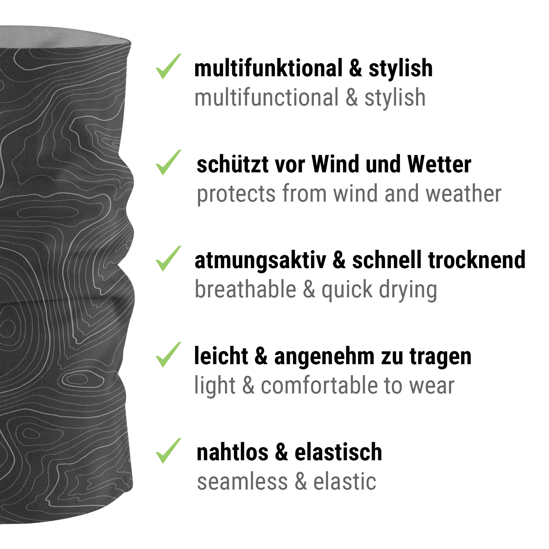 Schlauchschal Topographic