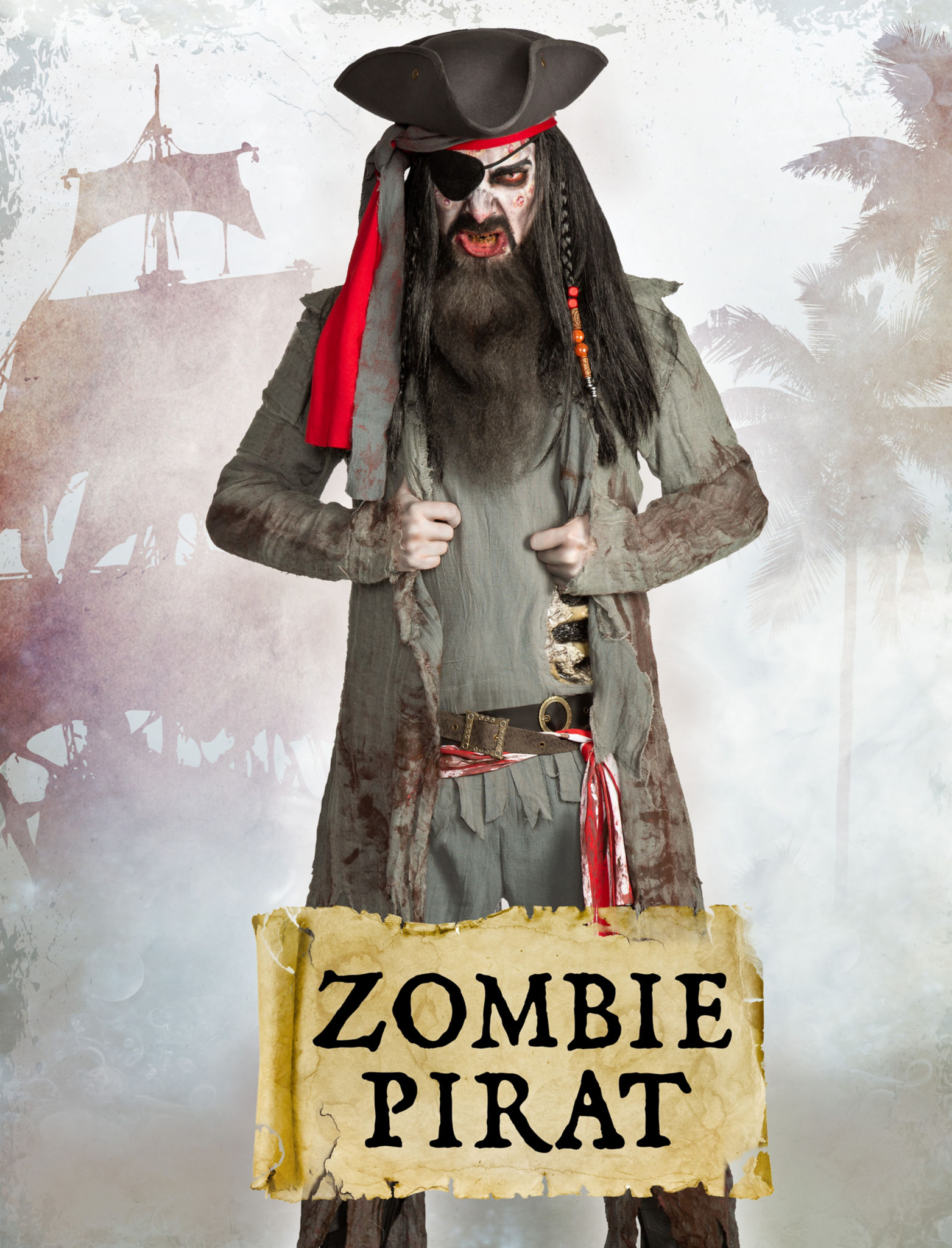 Zombie Pirat Kostüm