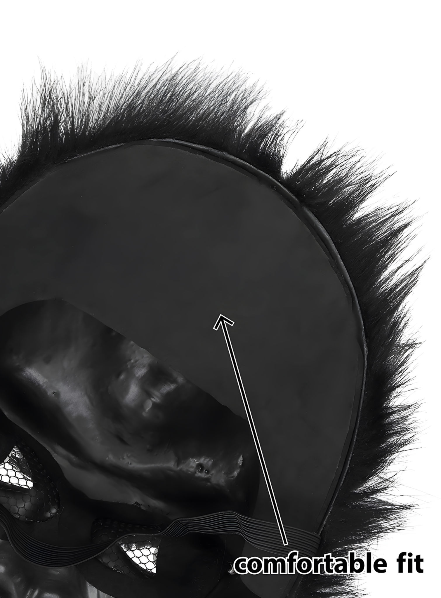 Gorilla Halbmaske aus Plüsch