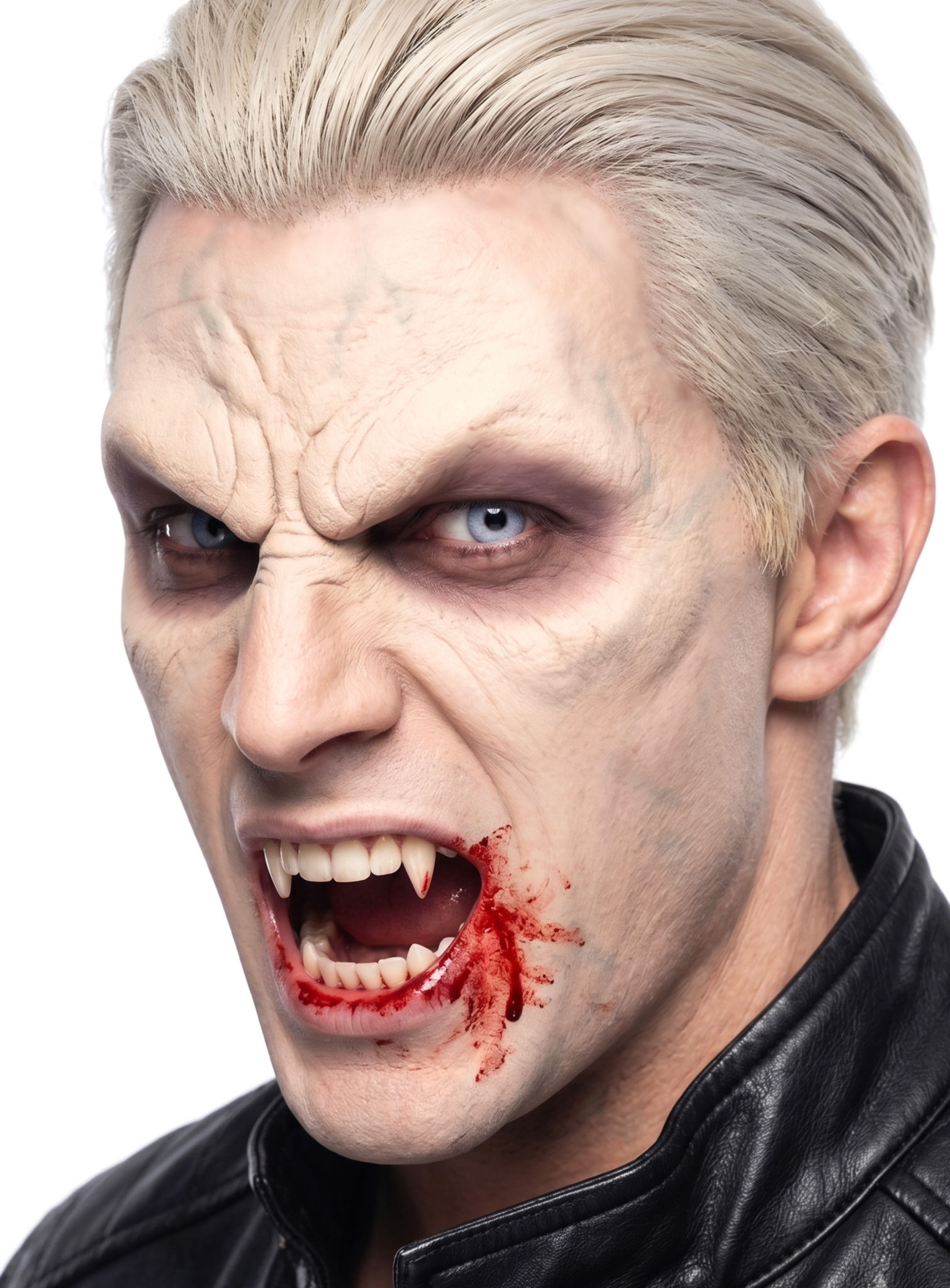 Vampir Maske aus Latex zum Ankleben