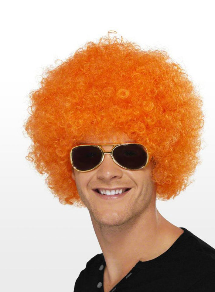 Clown orange Perücke