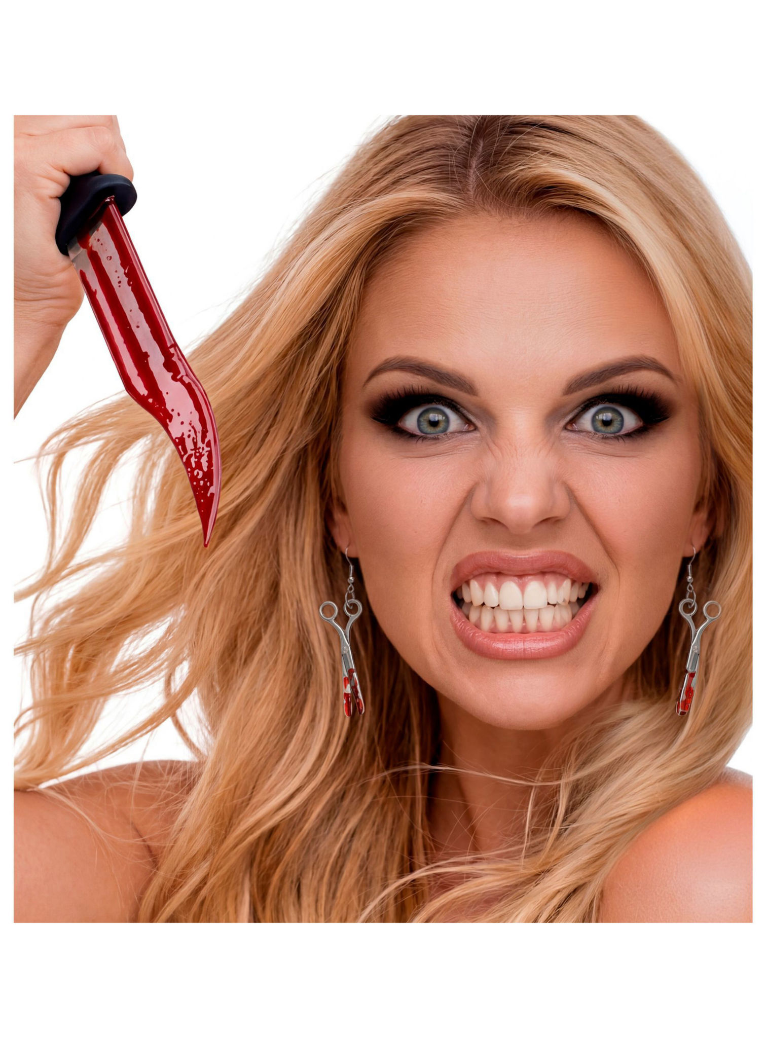 Blutige Scheren Halloween Ohrringe