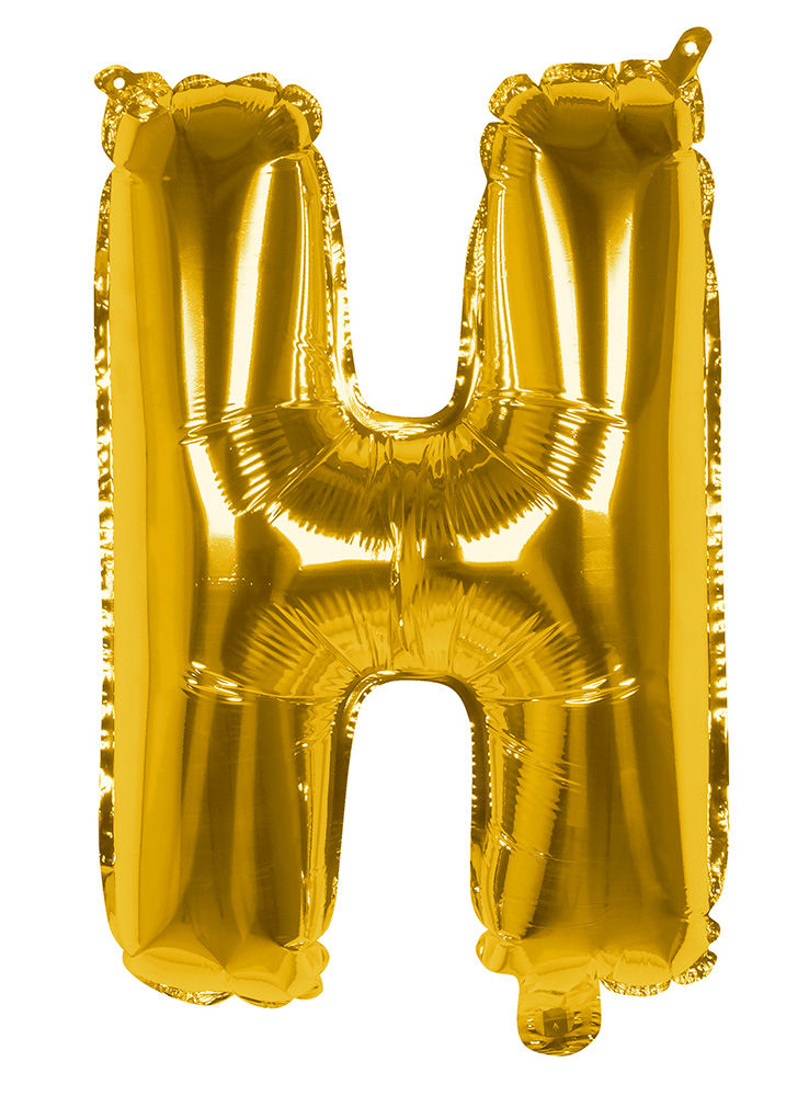 Folienballon Buchstabe H gold 36 cm