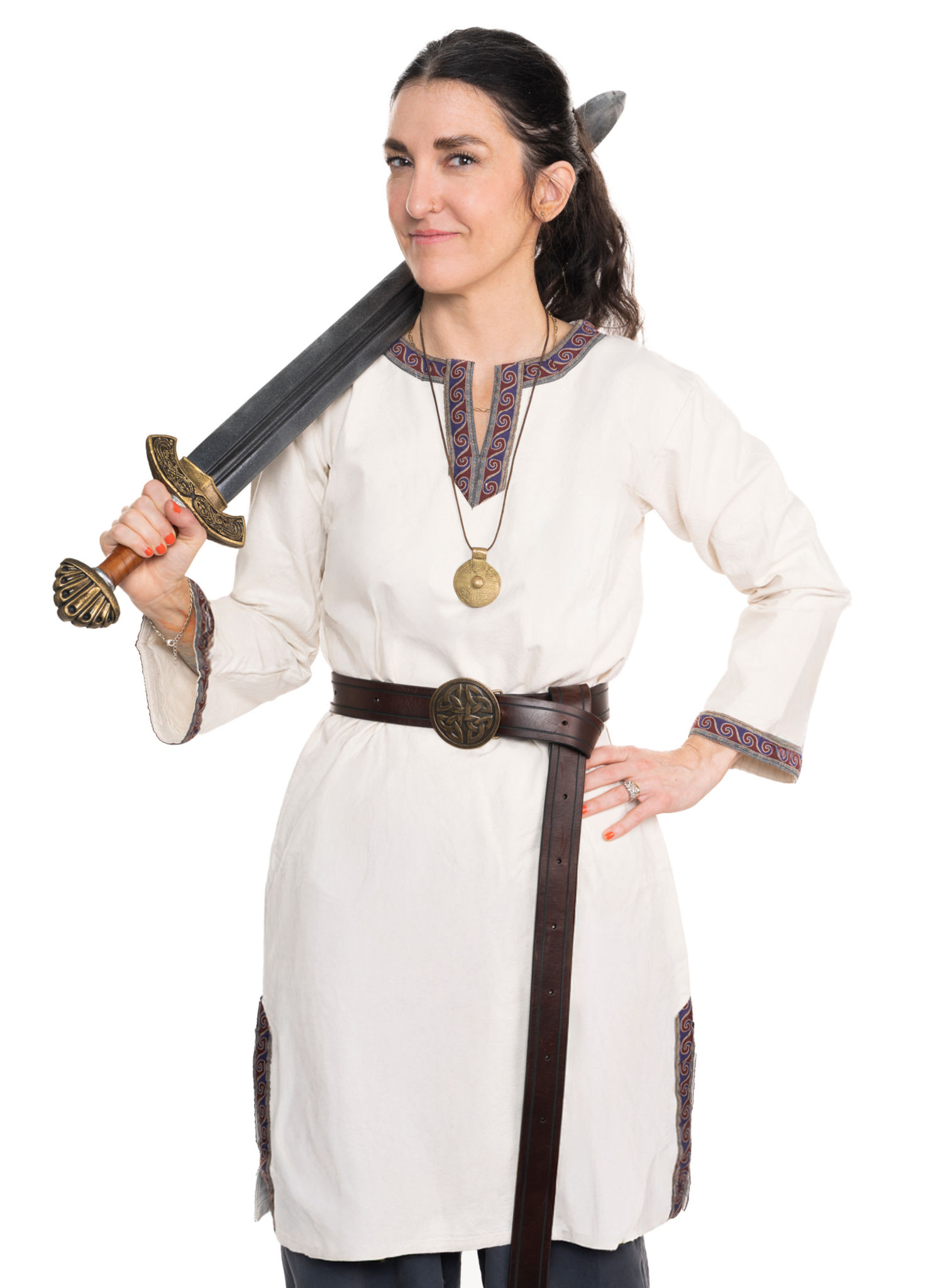 Mittelalter Tunika mit Borte - Roderic
