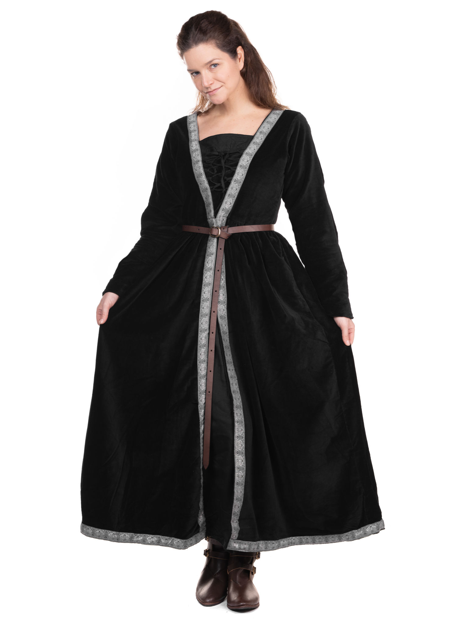 Zauberin Samtkleid dunkelrot