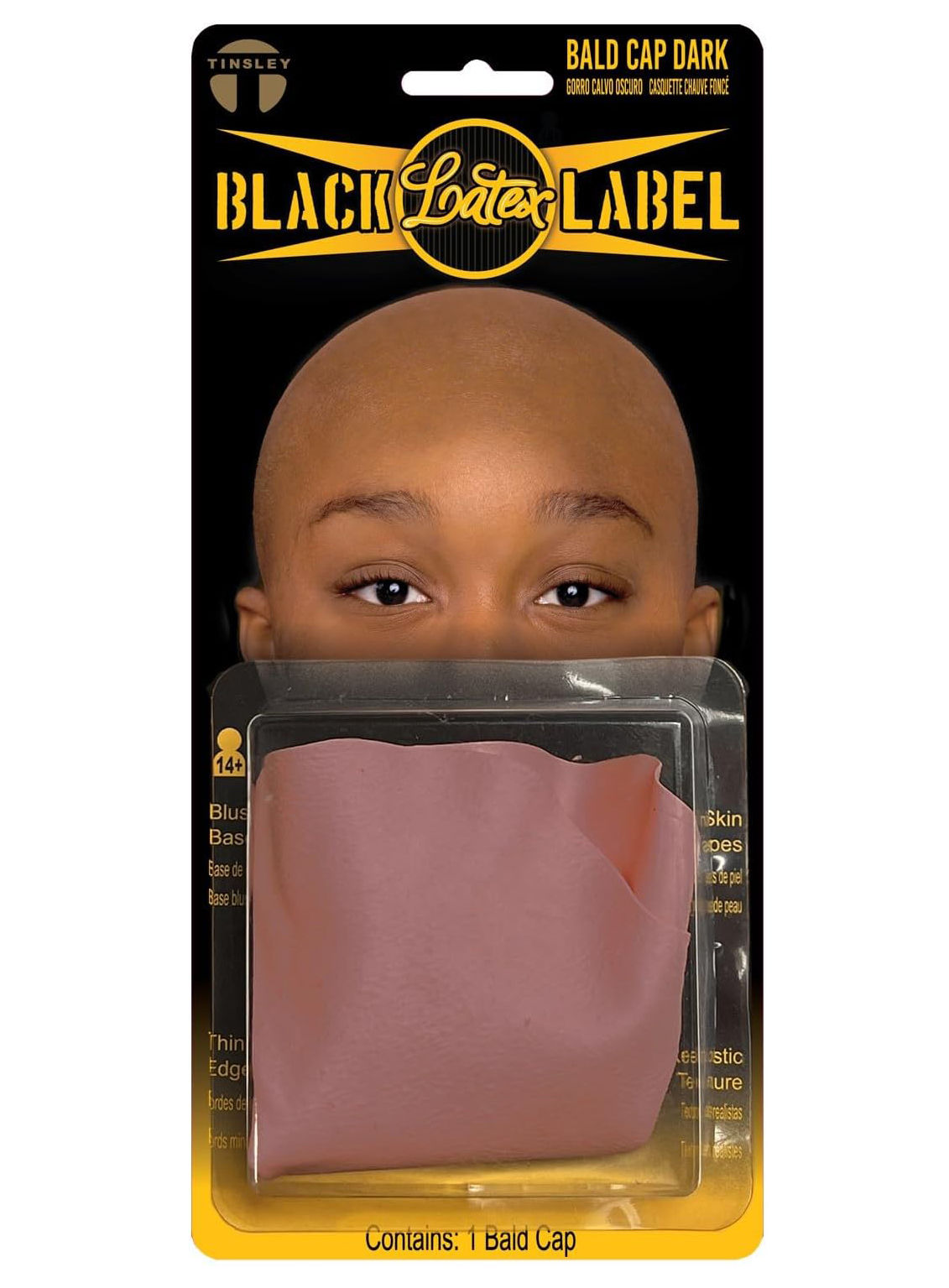 Kaalhoofdkapje van bruin latex