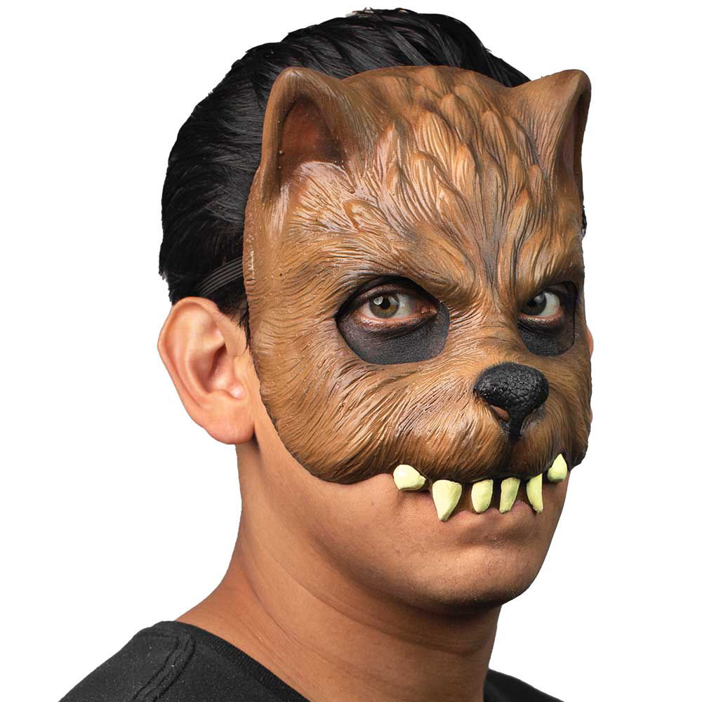Kleiner Werwolf mit Überbiss Halbmaske
