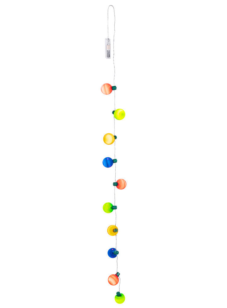 Lichterkette bunte Kugeln 140 cm