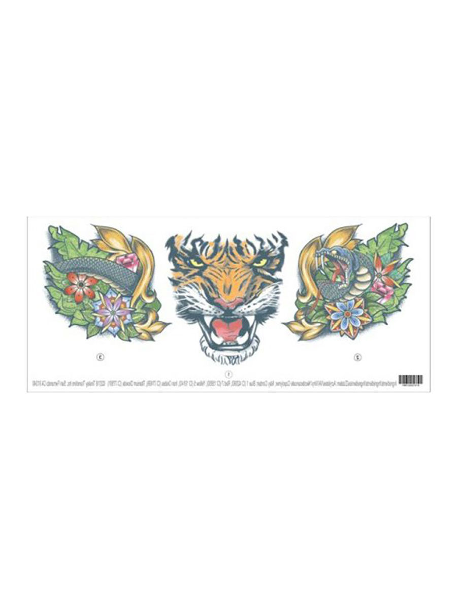 Tiger Hals-Klebetattoos
