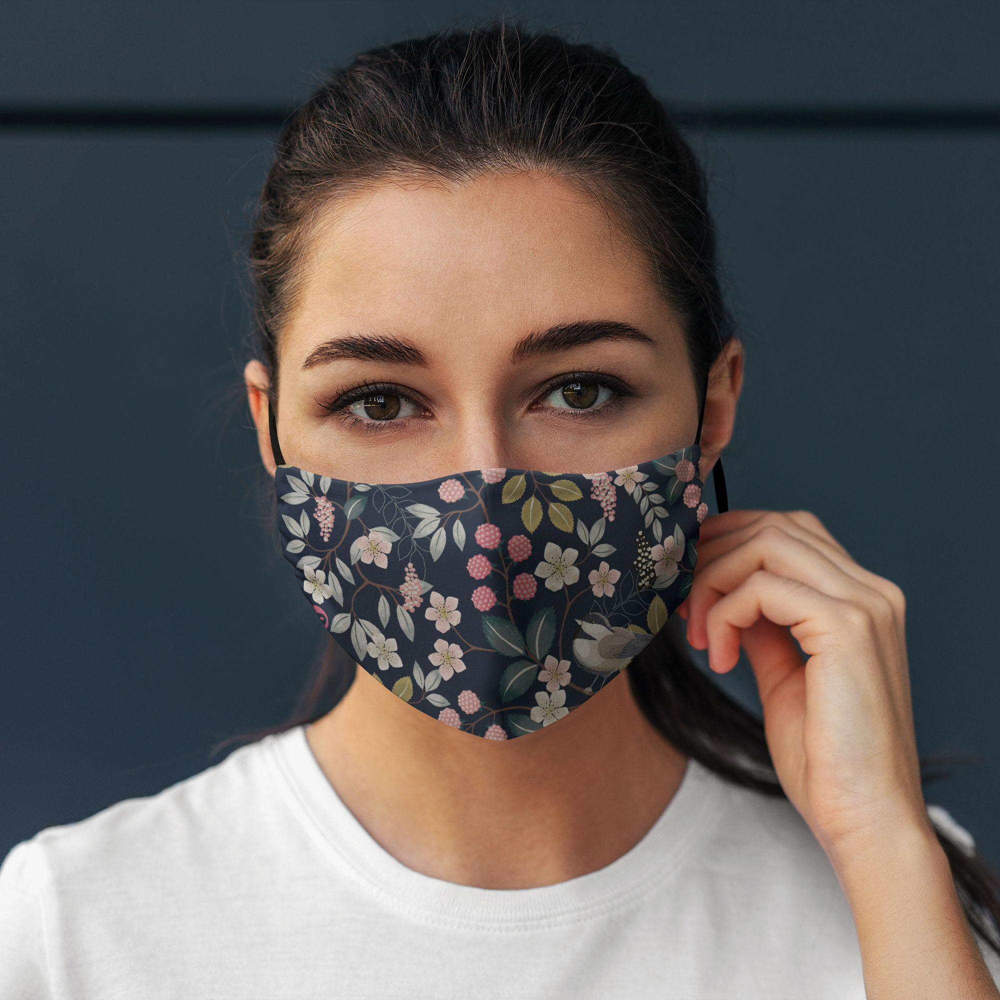 Stoffen masker bloemenpatroon