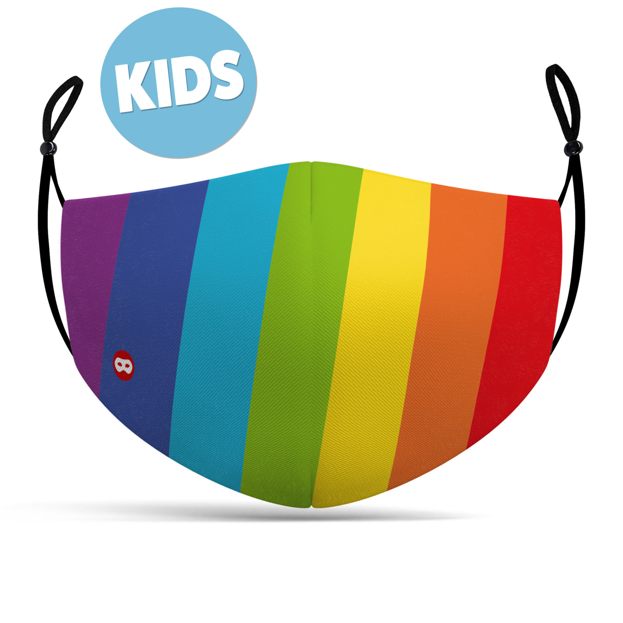 Stoffmaske für Kinder Regenbogen
