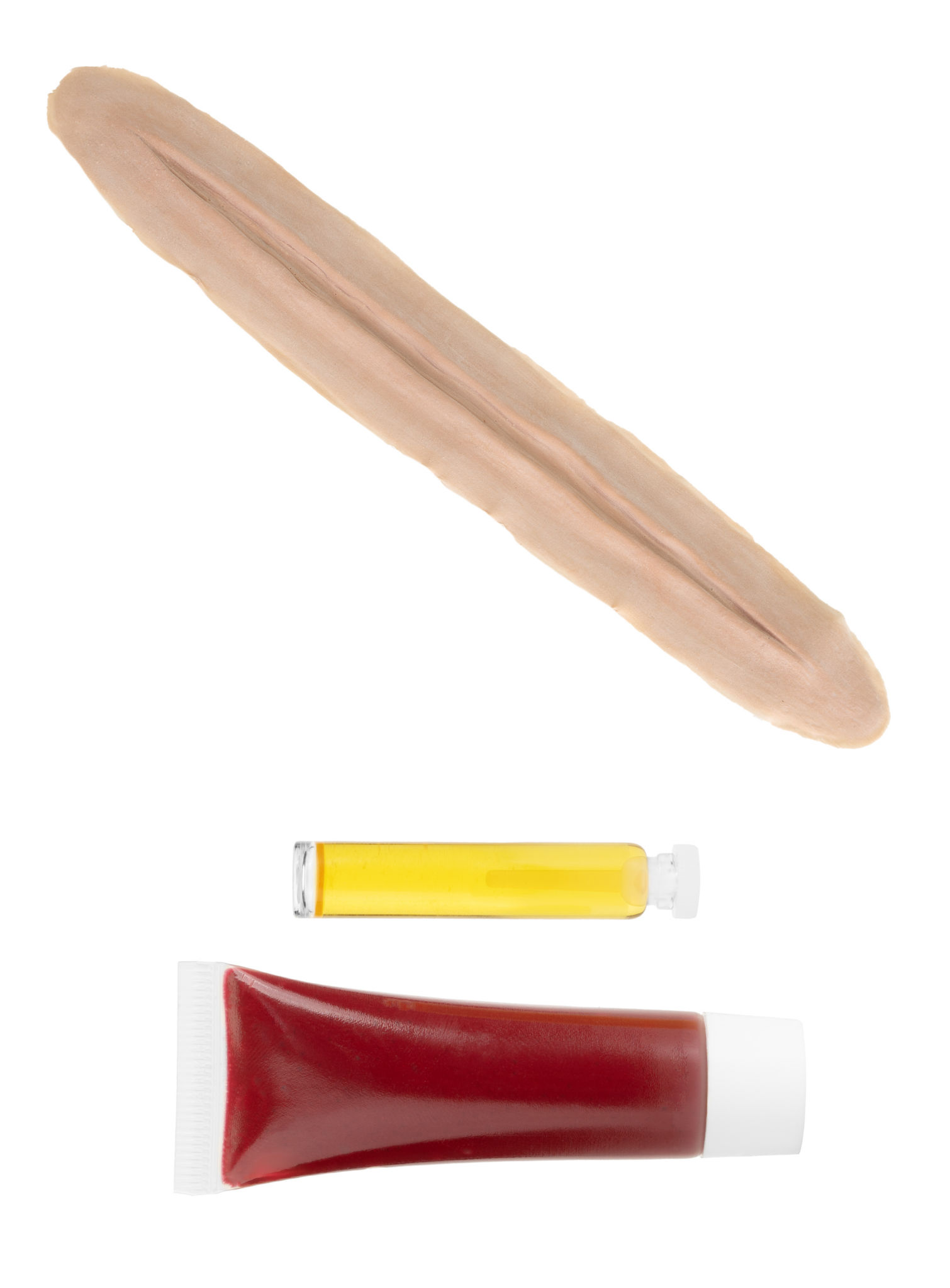 Kehlenschnitt Wunde aus Latex zum ankleben