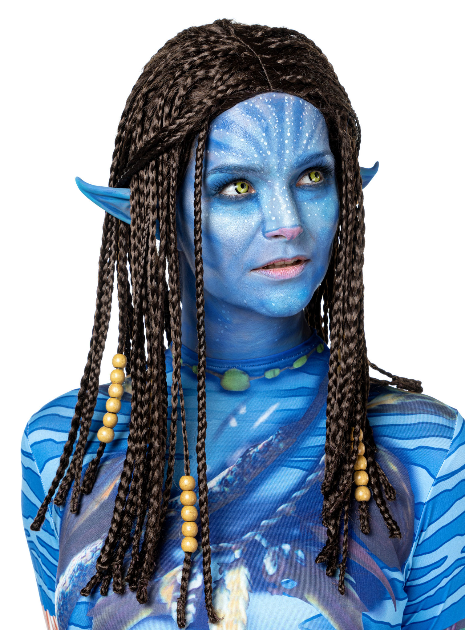 Blaue Stammeskriegerin Perücke