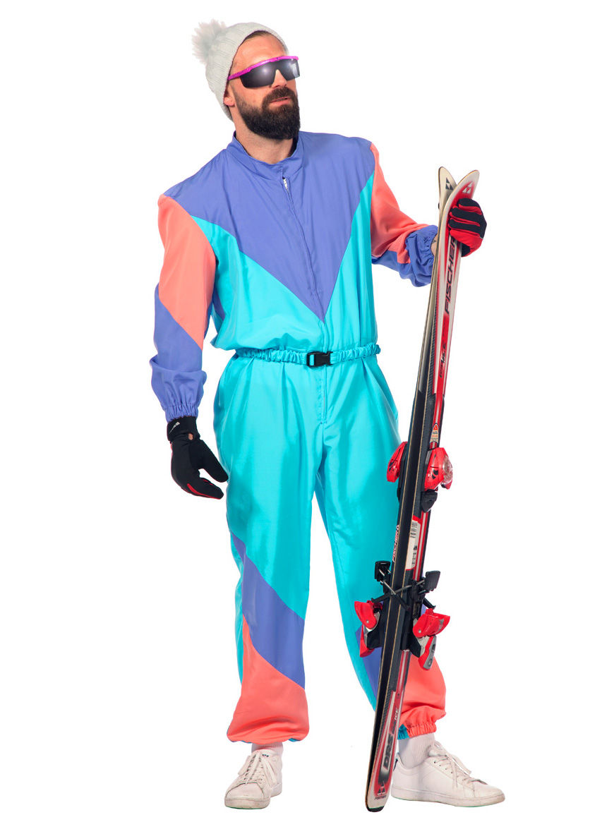 80er Skianzug Kostüm für Männer