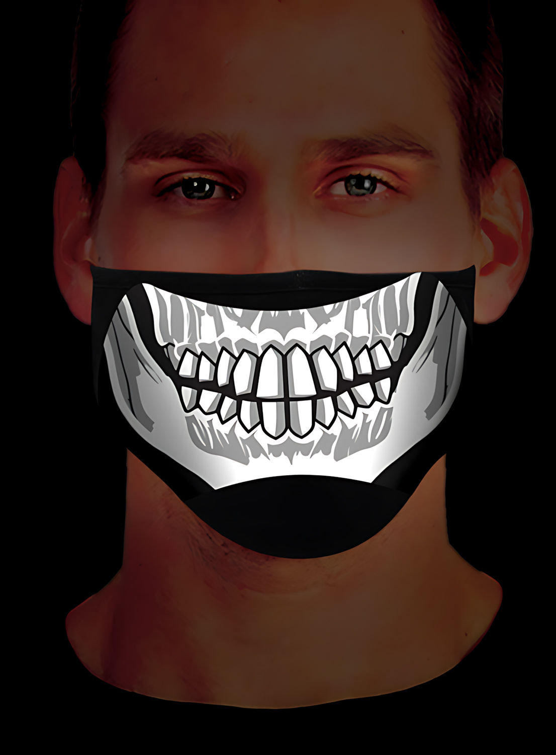 Skelett Mundmaske