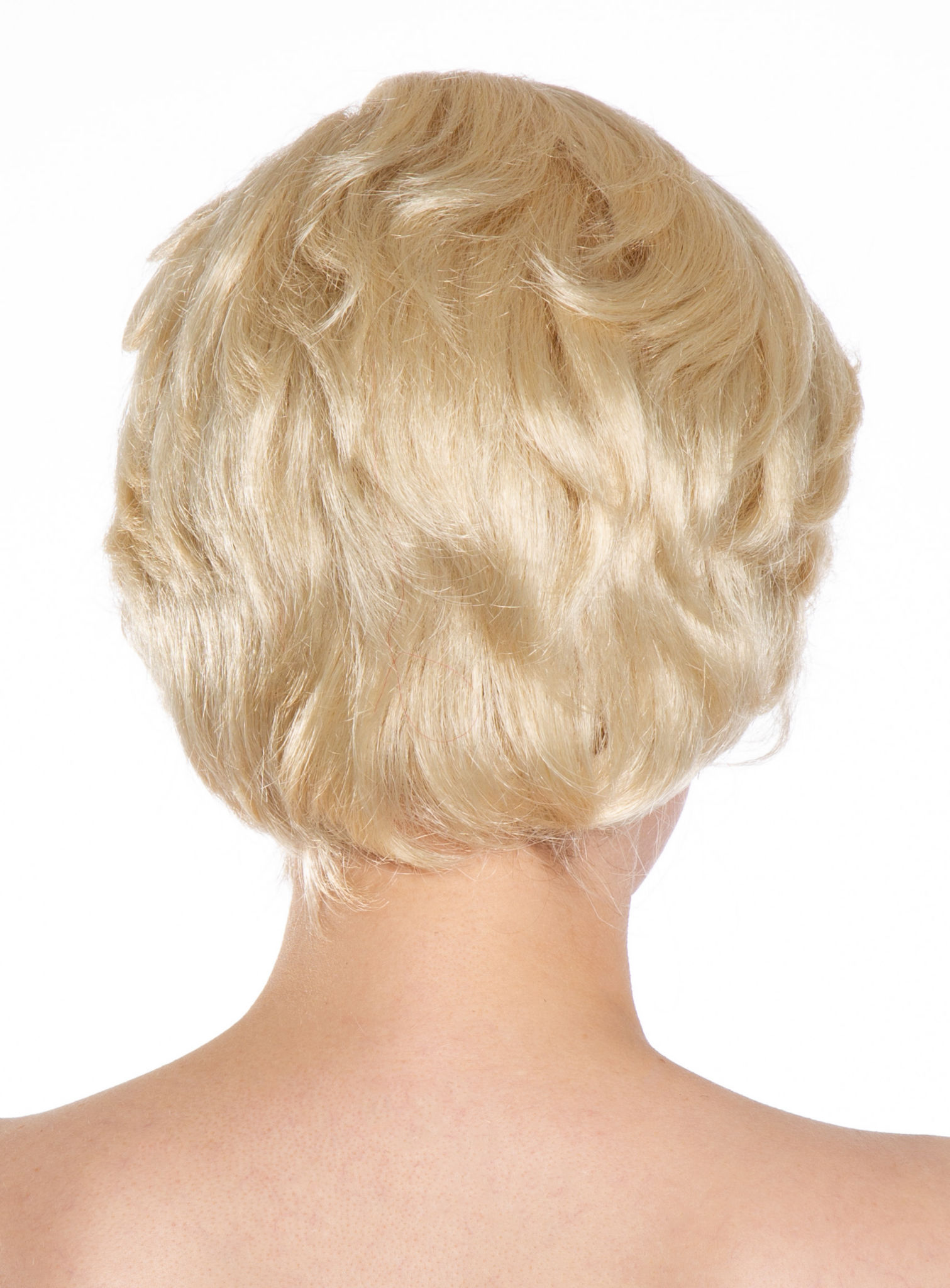 Blonde Kurzhaarperücke mit Seitenscheitel