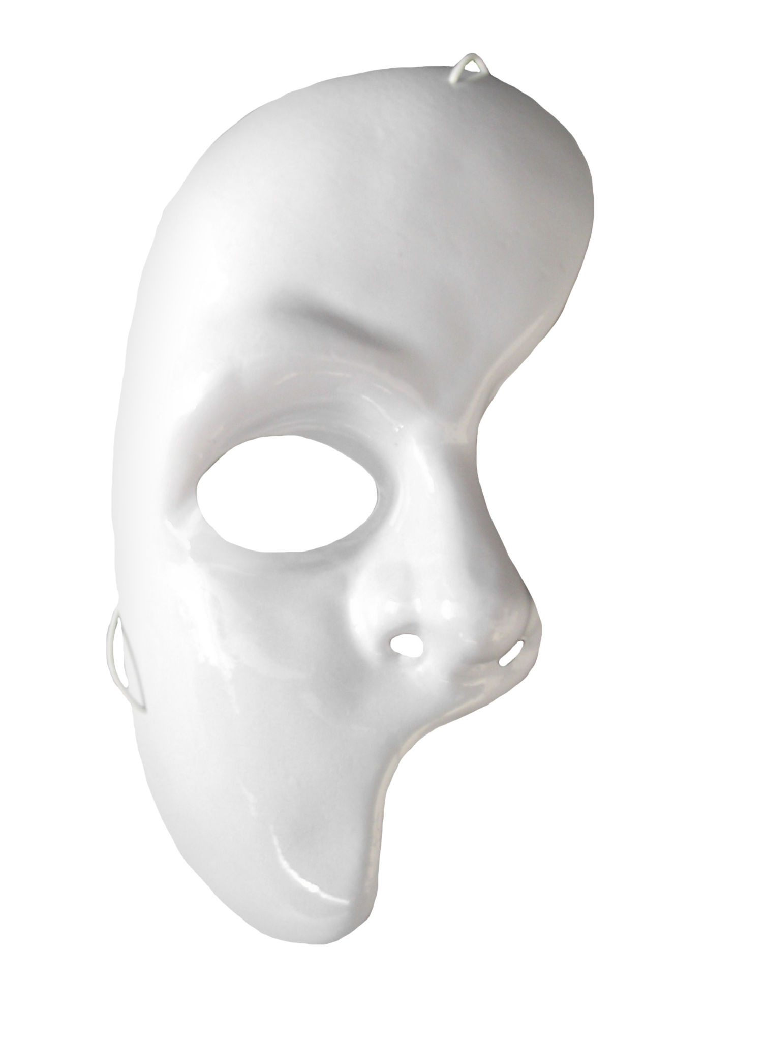 Weiße Halbmaske für Erwachsene
