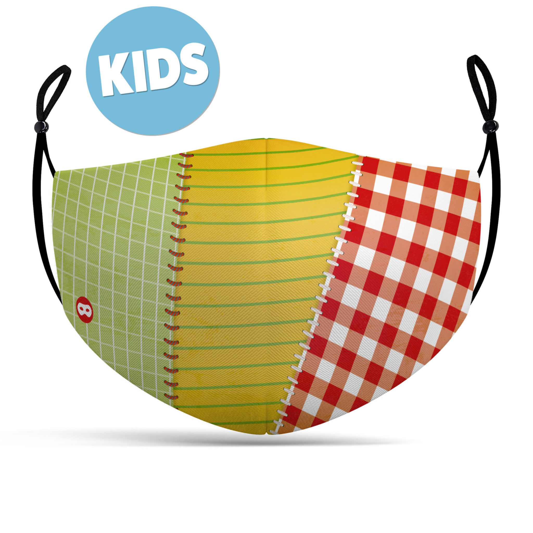 Stoffmaske für Kinder Patchwork Flickenstrumpf