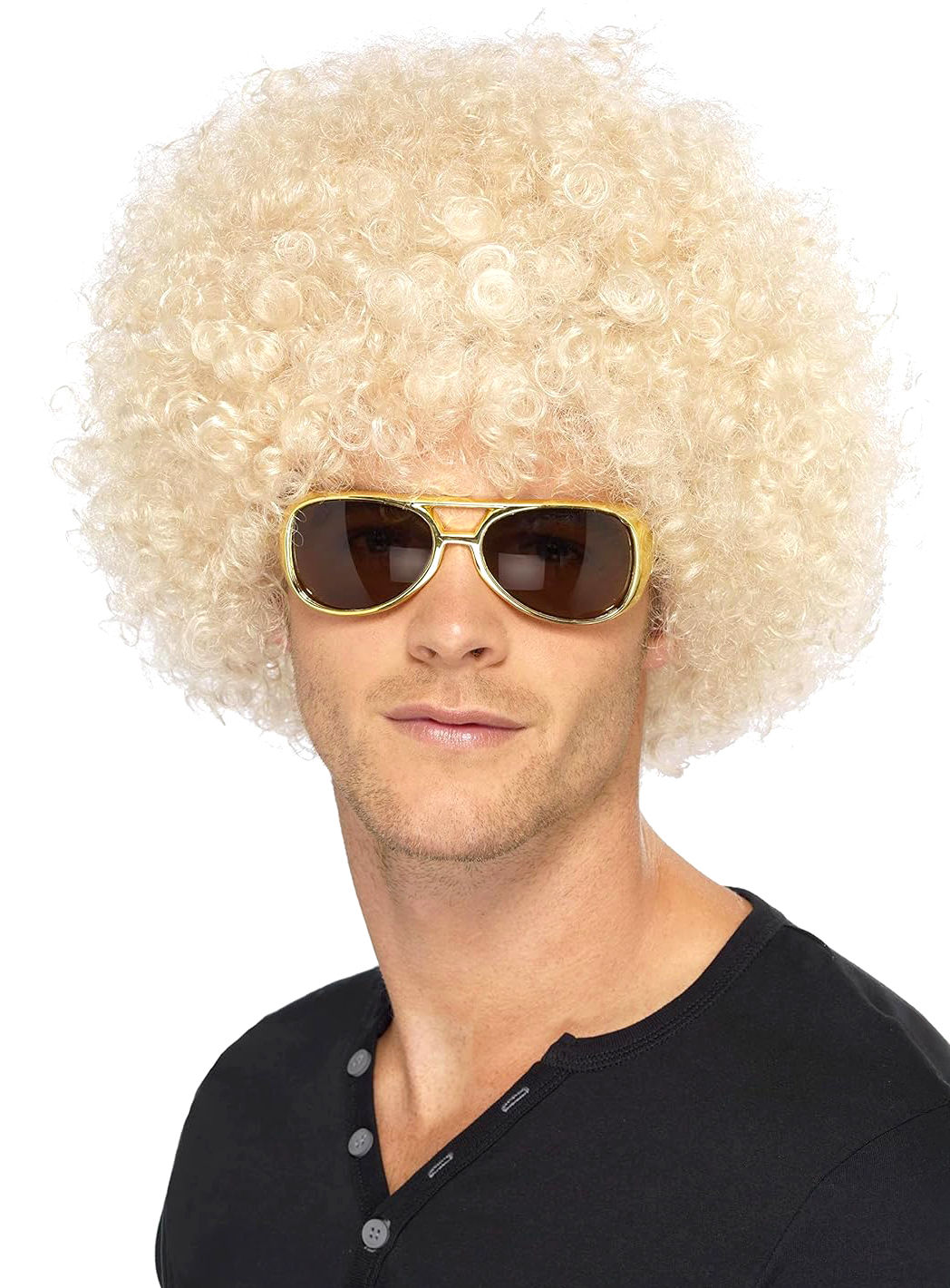 Disco krulpruik lichtblond