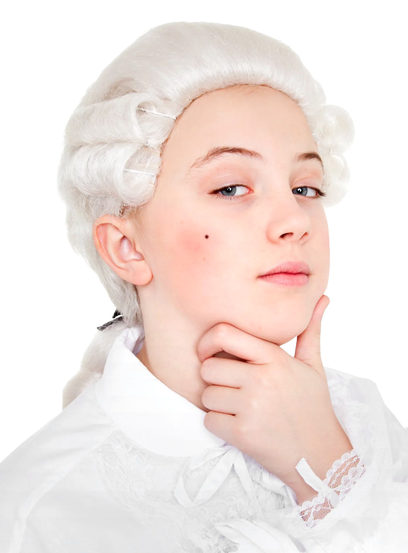Barok Kinderpruik Met Vlecht