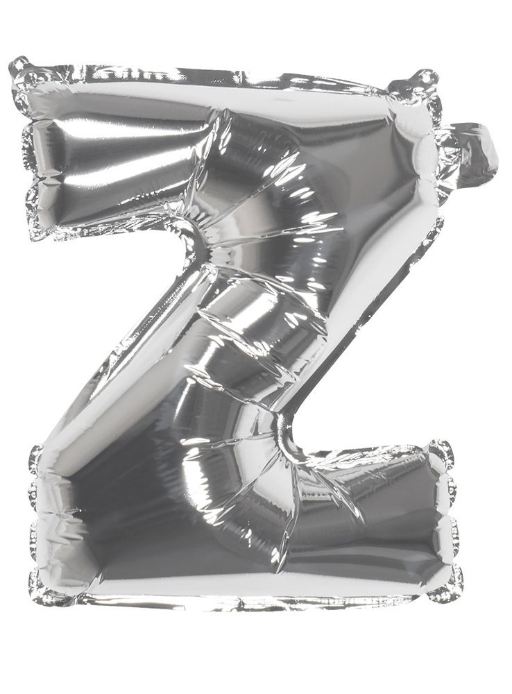 Folienballon Buchstabe Z silber 36 cm