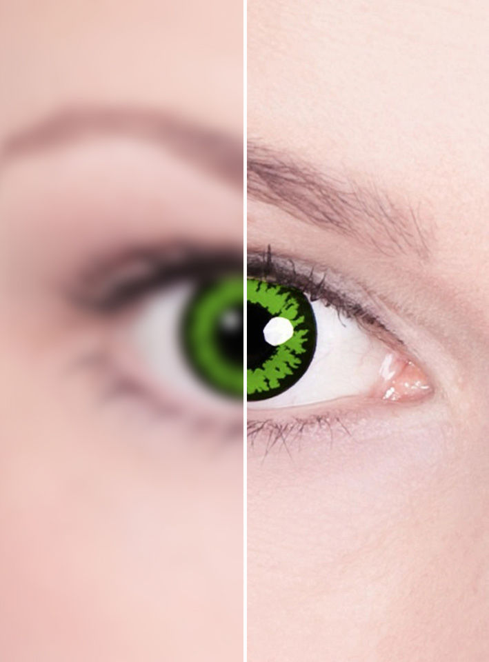 Kontaktlinse Grüne Iris mit Dioptrien