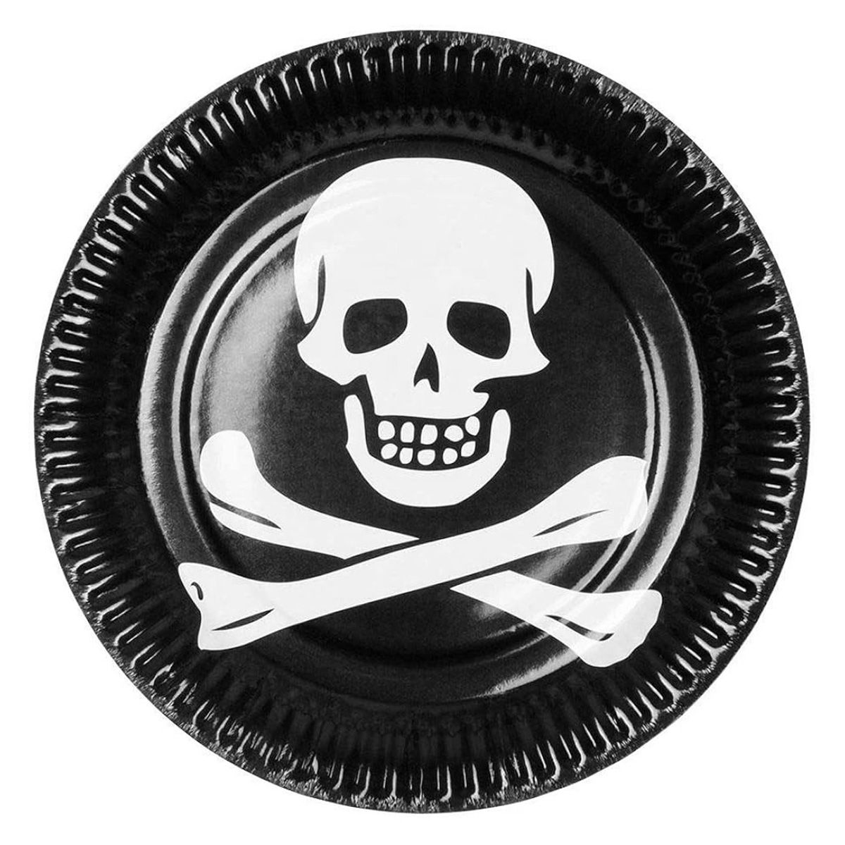 Jolly Roger Piraten Pappteller 12 Stück