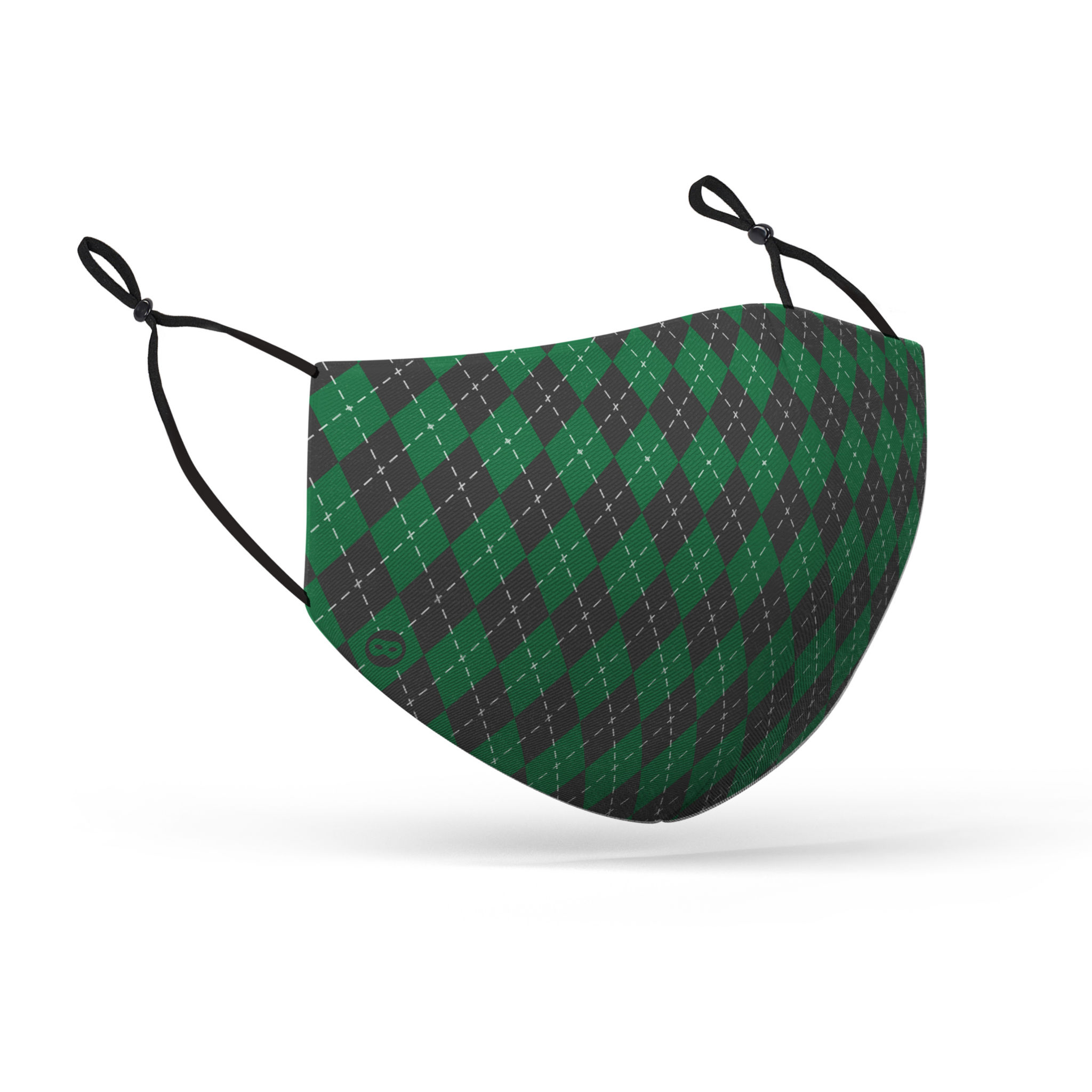 Stoffmaske Zauberschule grün