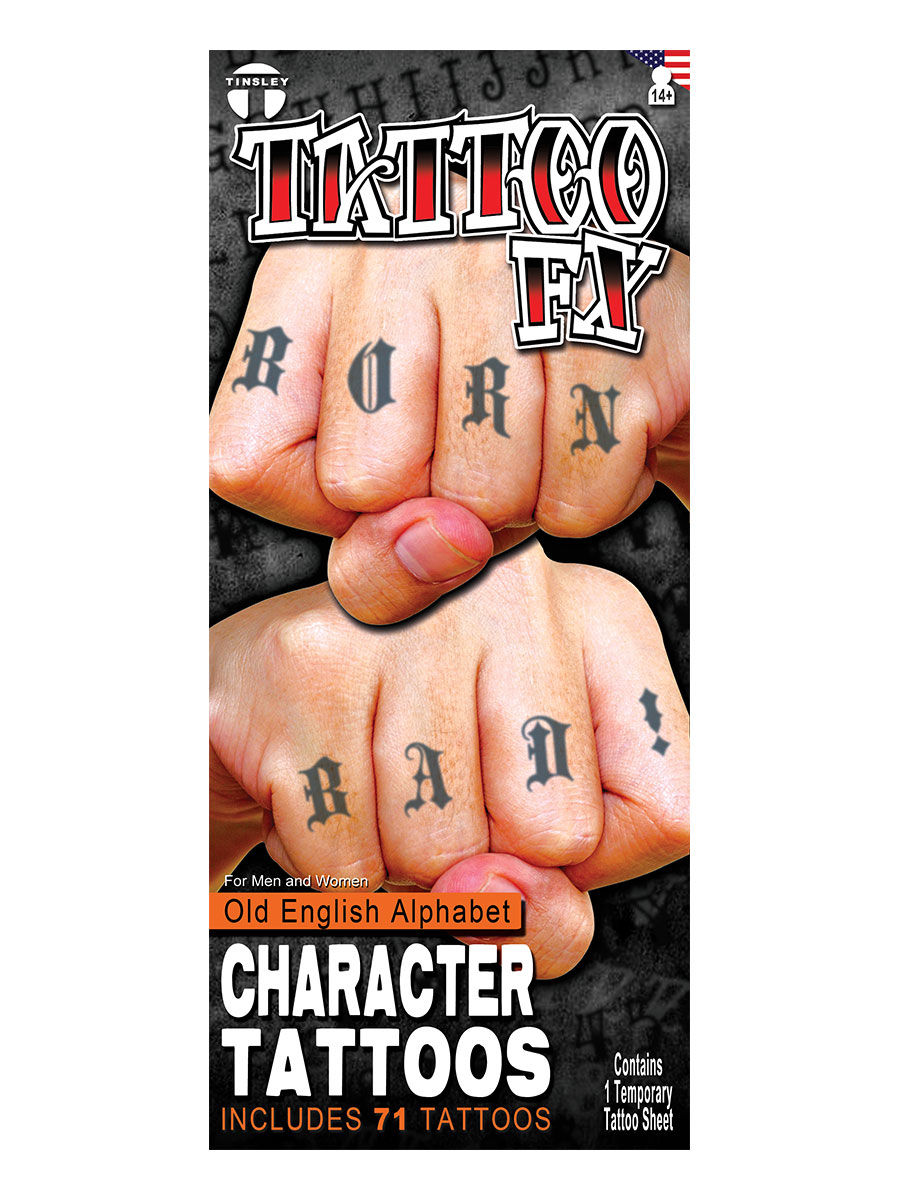 Alphabet Knöchel Klebe-Tattoos