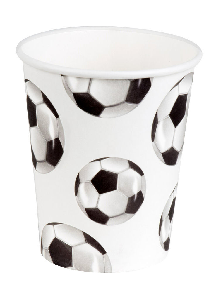 Fußball Pappbecher 6 Stück