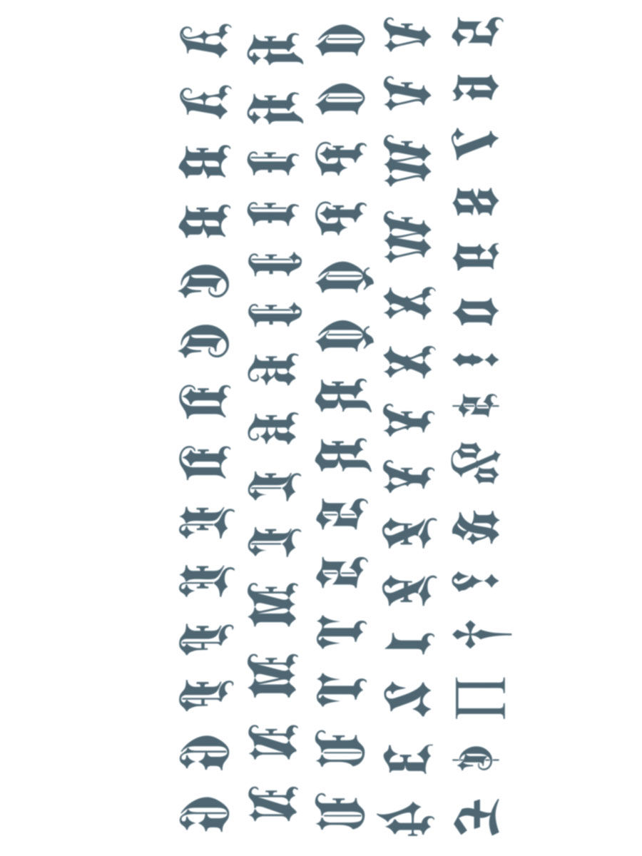 Alphabet Knöchel Klebe-Tattoos