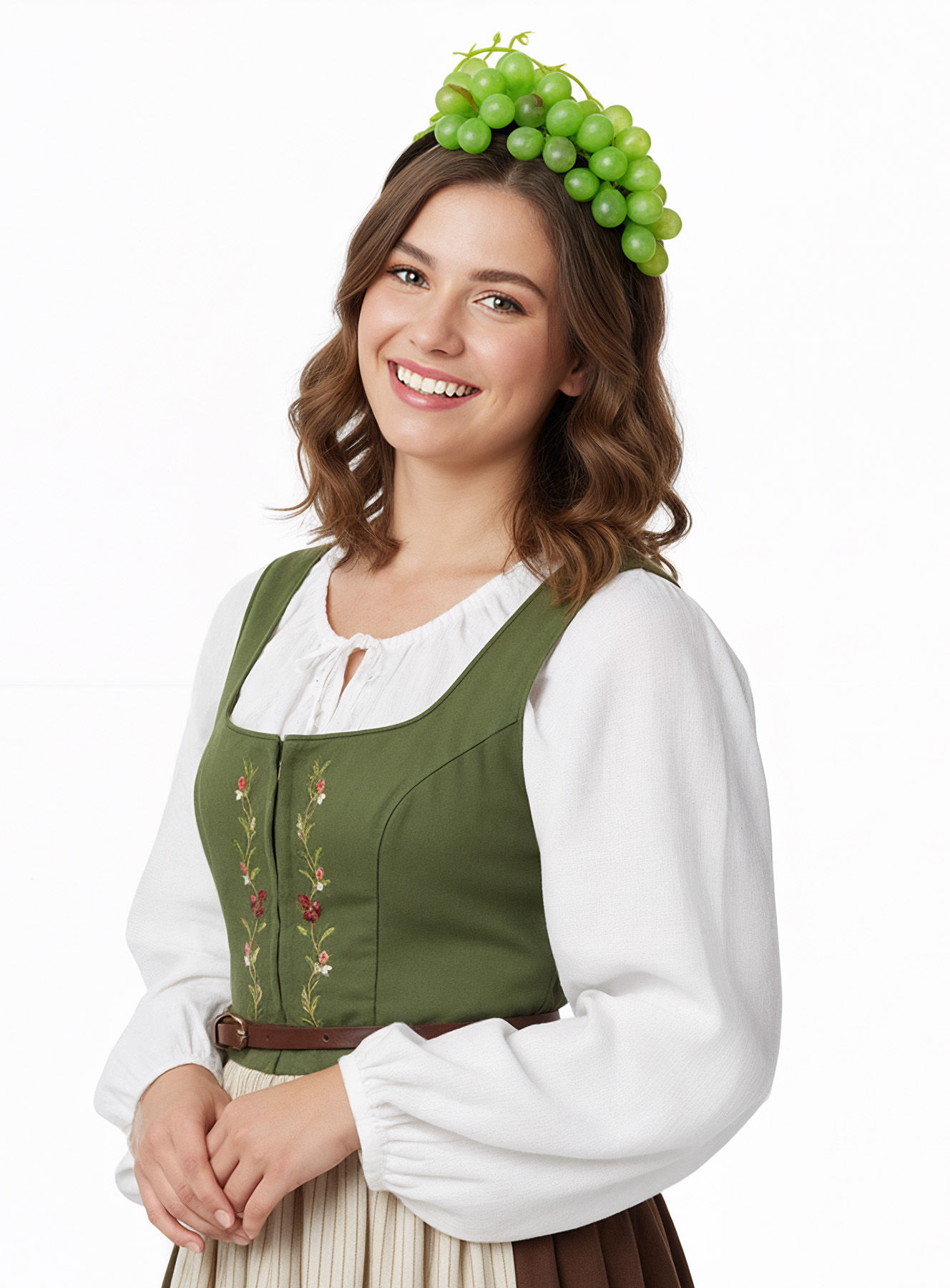 Grüne Weintrauben Kopfschmuck