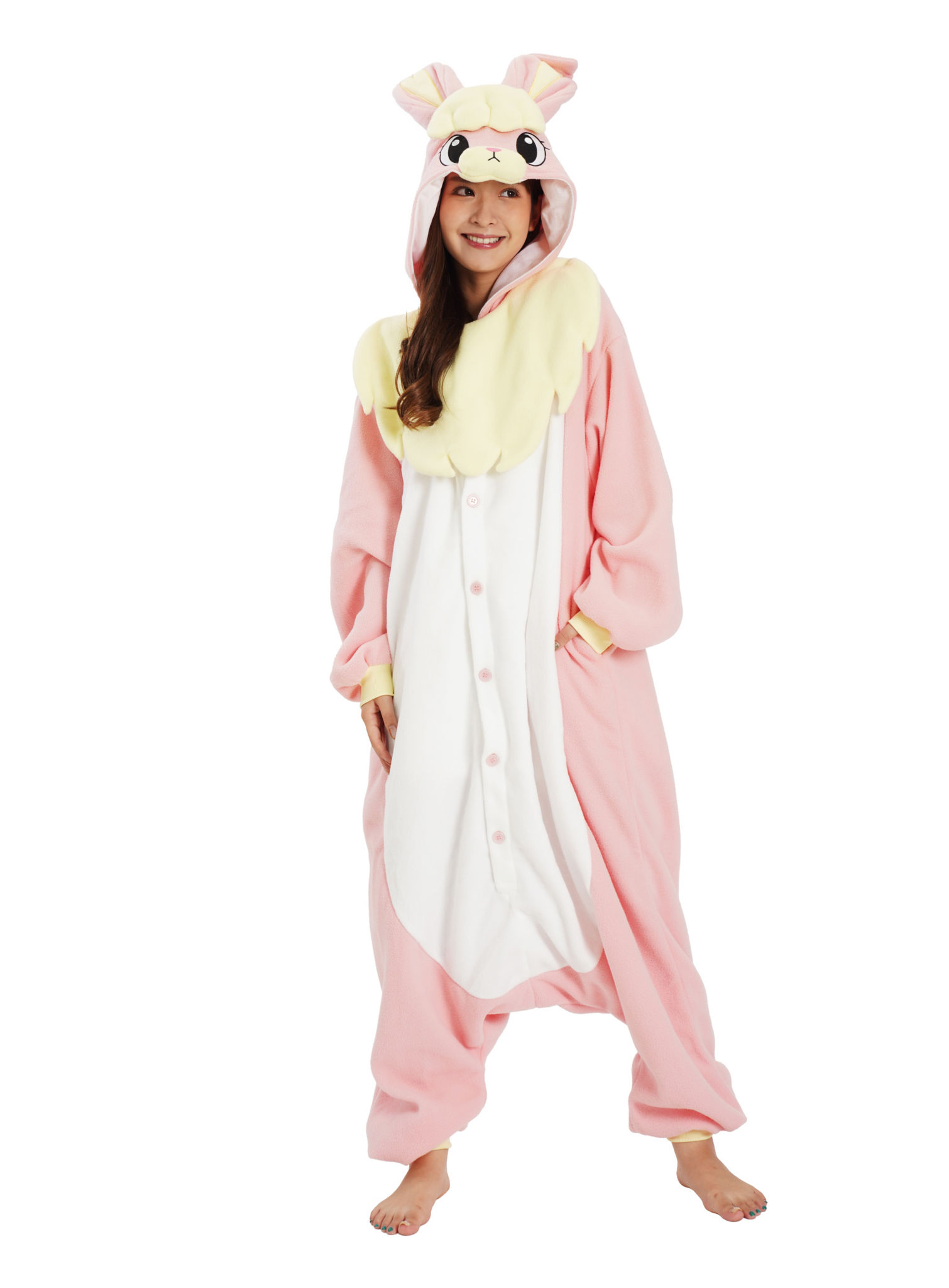 Roze Konijn Kigurumi Kostuum