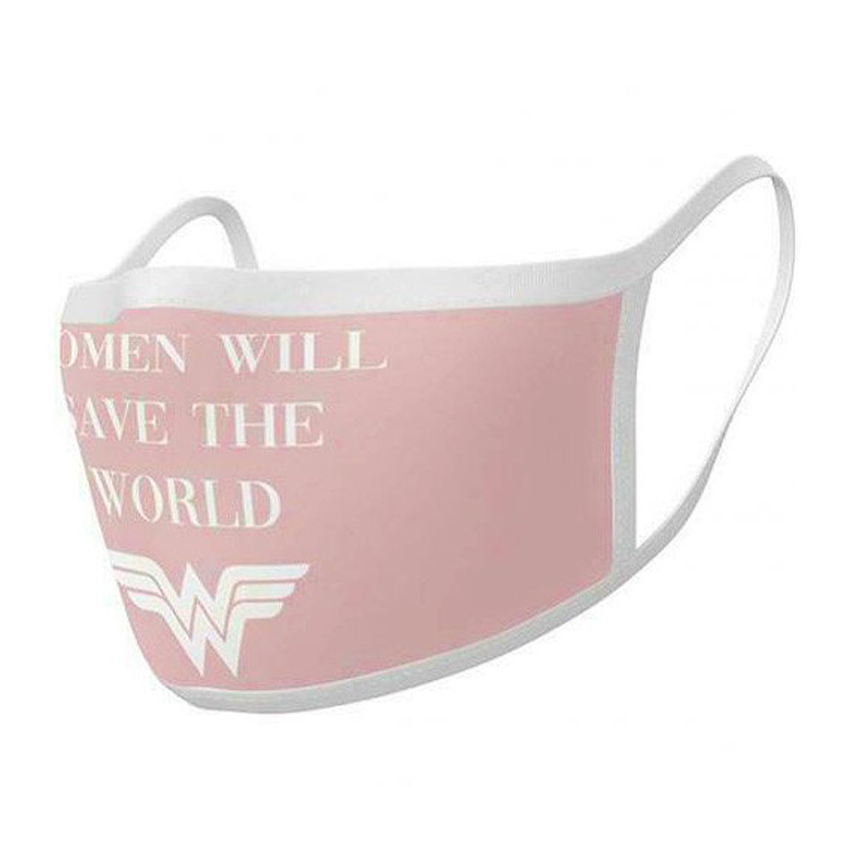 Wonder Woman - Wonder Woman "Save The World" Stoffen Maskers Dubbelpack