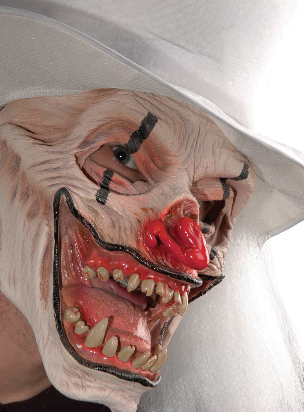 Weißer Voodoo Clown Maske