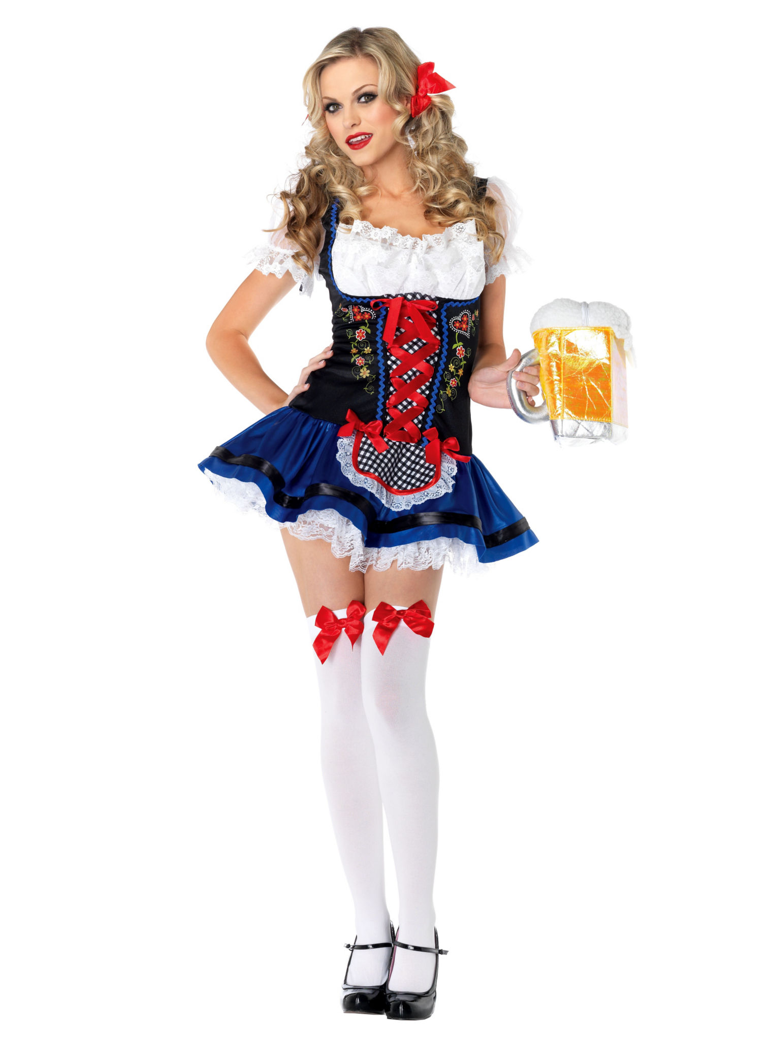 Sexy Blumen Dirndl Kostüm