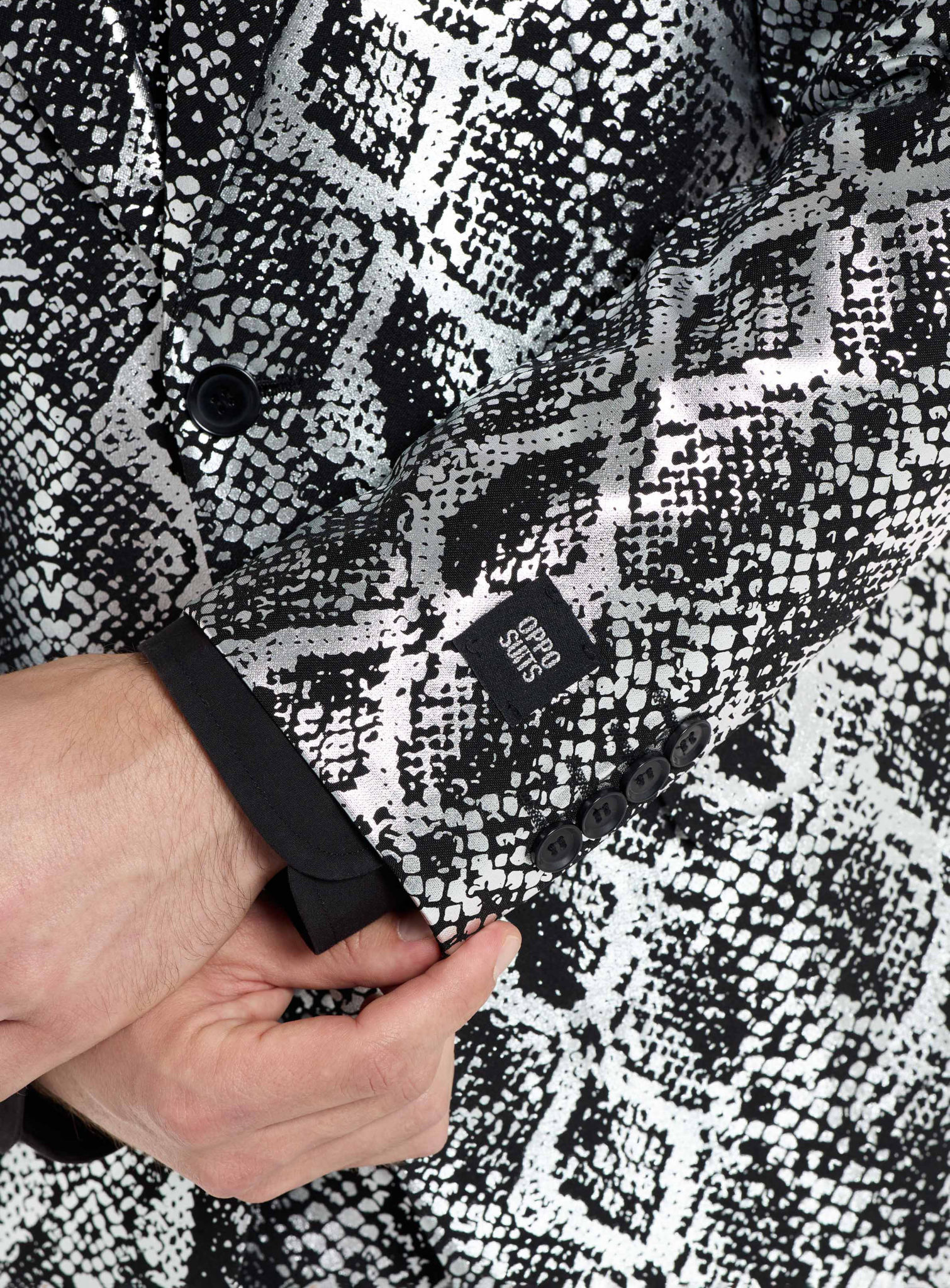 OppoSuits Silver Snakes Anzug